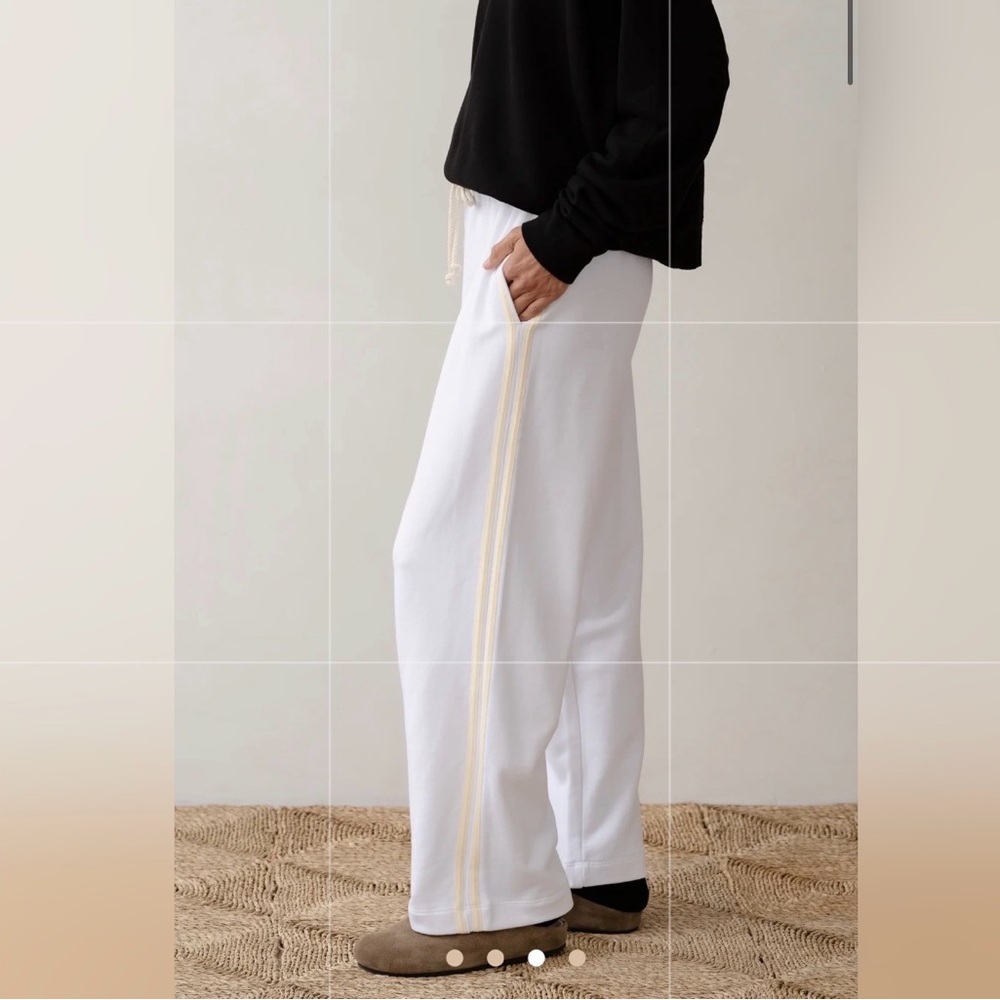 DONNI The Eco-Terry Stripe Crop Pant